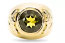 Ring Gelber Peridot 14 Karat Gelbgold Vintage Schmuck vrc078y